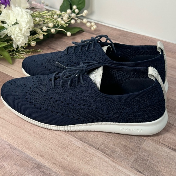Cole Haan Size 10.5 Marine Blue Women's 2.ZEROGRAND Stitchlite Wingtip Oxfords - Picture 13 of 15